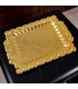 Mini bandeja metalica dorado 23x16cm
