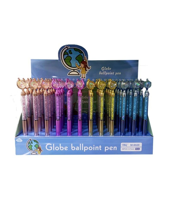BOLIGRAFO ESTRELLA Y GLOBO CON STRASS