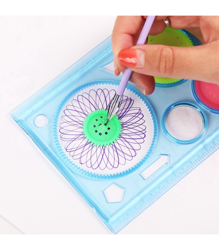 Regla espirografo de plastico