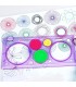 Regla espirografo de plastico