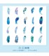 Sticker diseño de pluma pvc 40pc