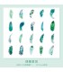Sticker diseño de pluma pvc 40pc