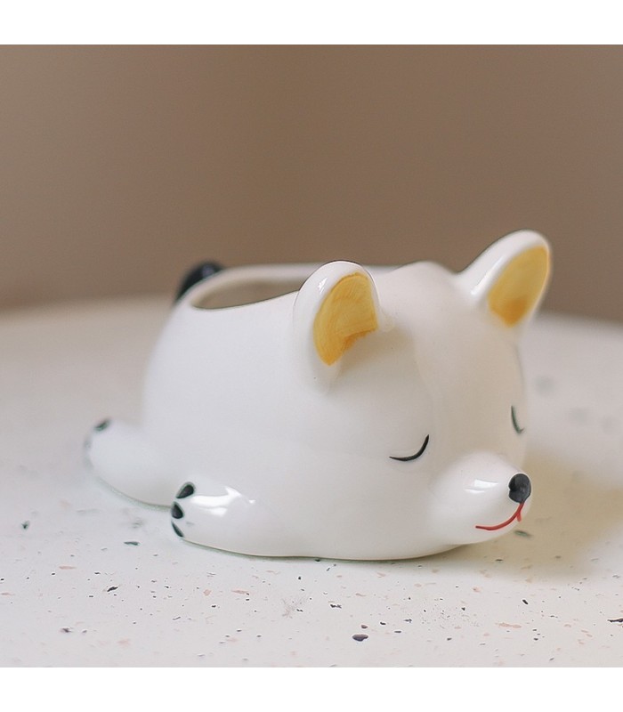 Maceta diseño zorro tumbado 15cm