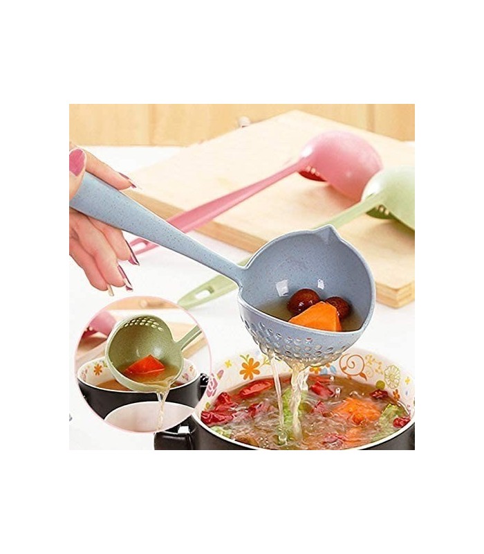 Cucharón de plástico doble función